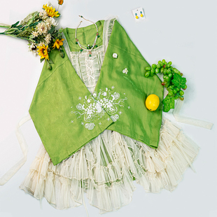 素华一派原创水果茶系列圆领衫 改良吊带衬裙罩裙明制汉服 立领长衫