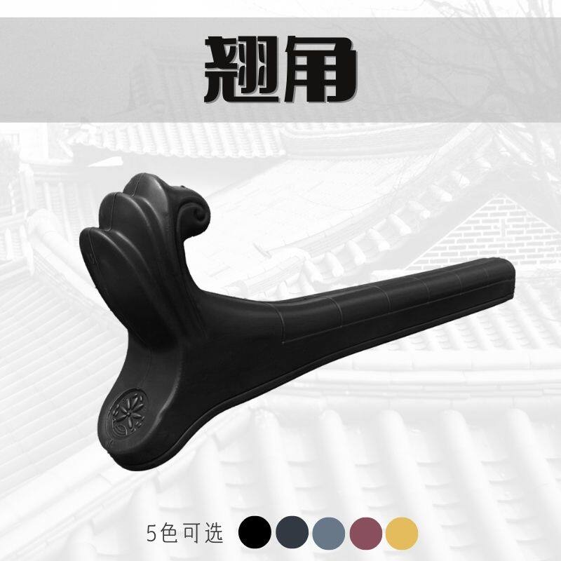 合成树脂轻质搭配翘角pvc仿古瓦图片