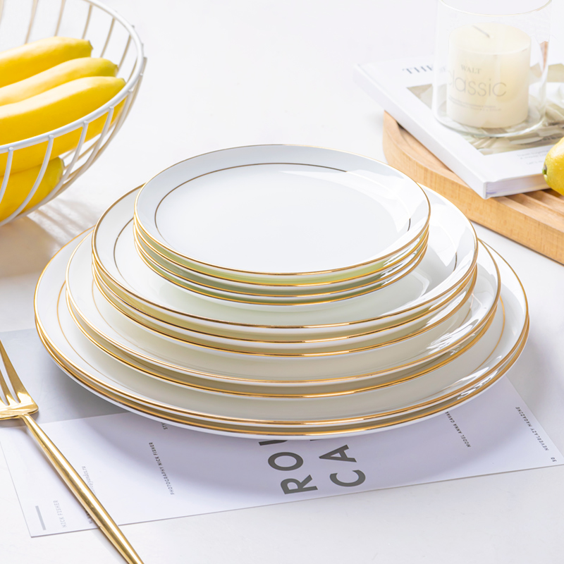 摆台尚韵骨瓷浅盘家用