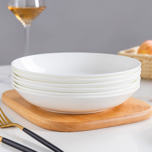 尚韵陶瓷餐具盘骨质瓷圆形深盘