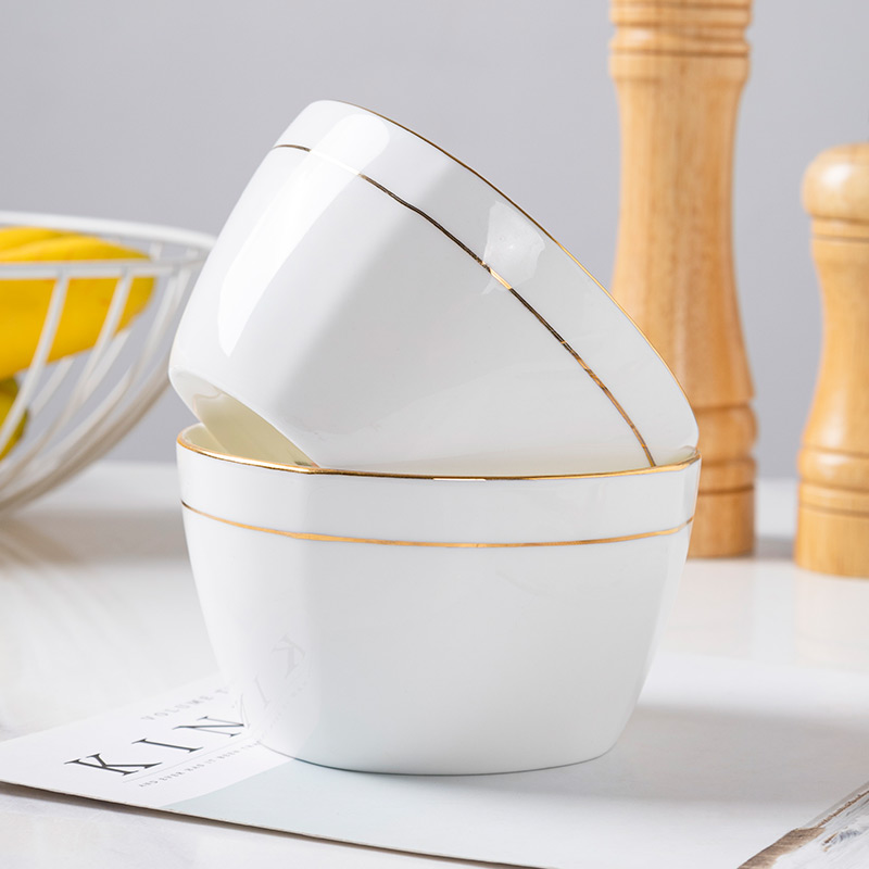 金边家用餐具尚韵骨瓷北欧