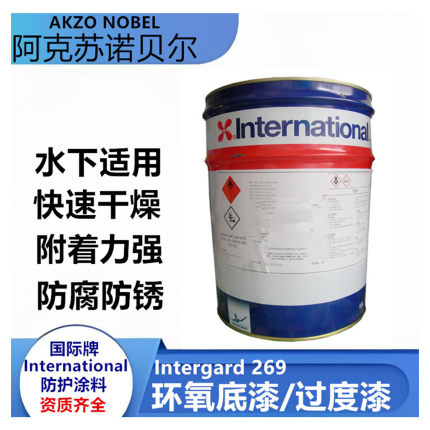 阿克苏诺贝尔钢结构防腐防锈漆涂料双组分镀锌管金属环氧底漆 269