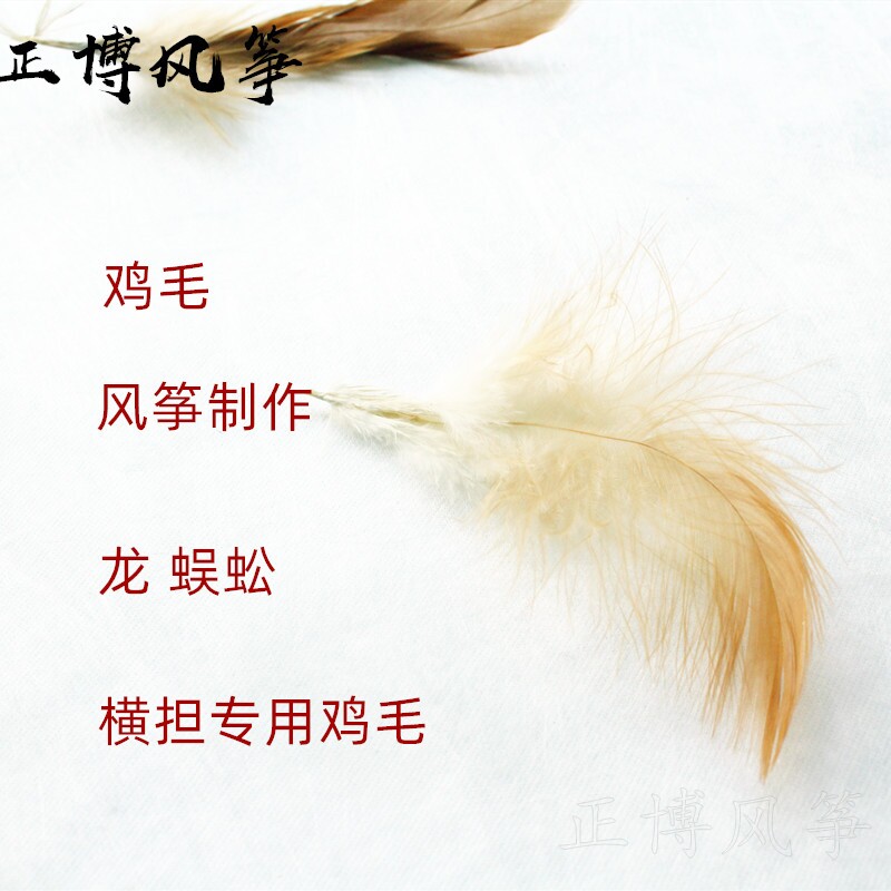 潍坊蜈蚣风筝专用鸡毛装饰品