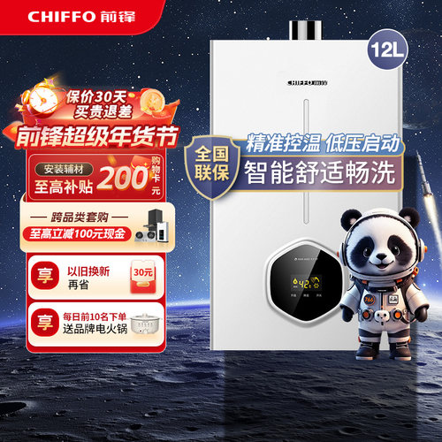 前锋强排燃气热水器速热天然气