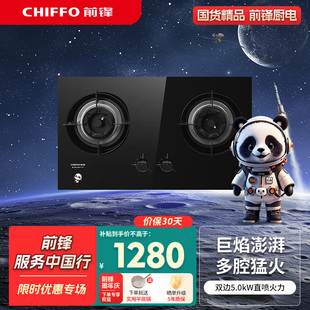 前锋家用燃气灶猛火灶一级能效Q209-B天然气5.0kw火力