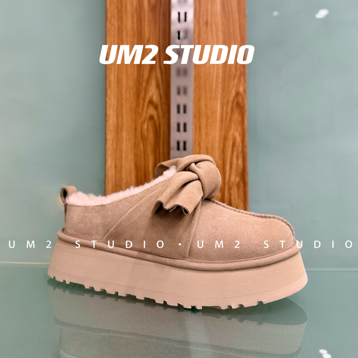 UM2纽带蝴蝶结澳洲一脚蹬雪地靴