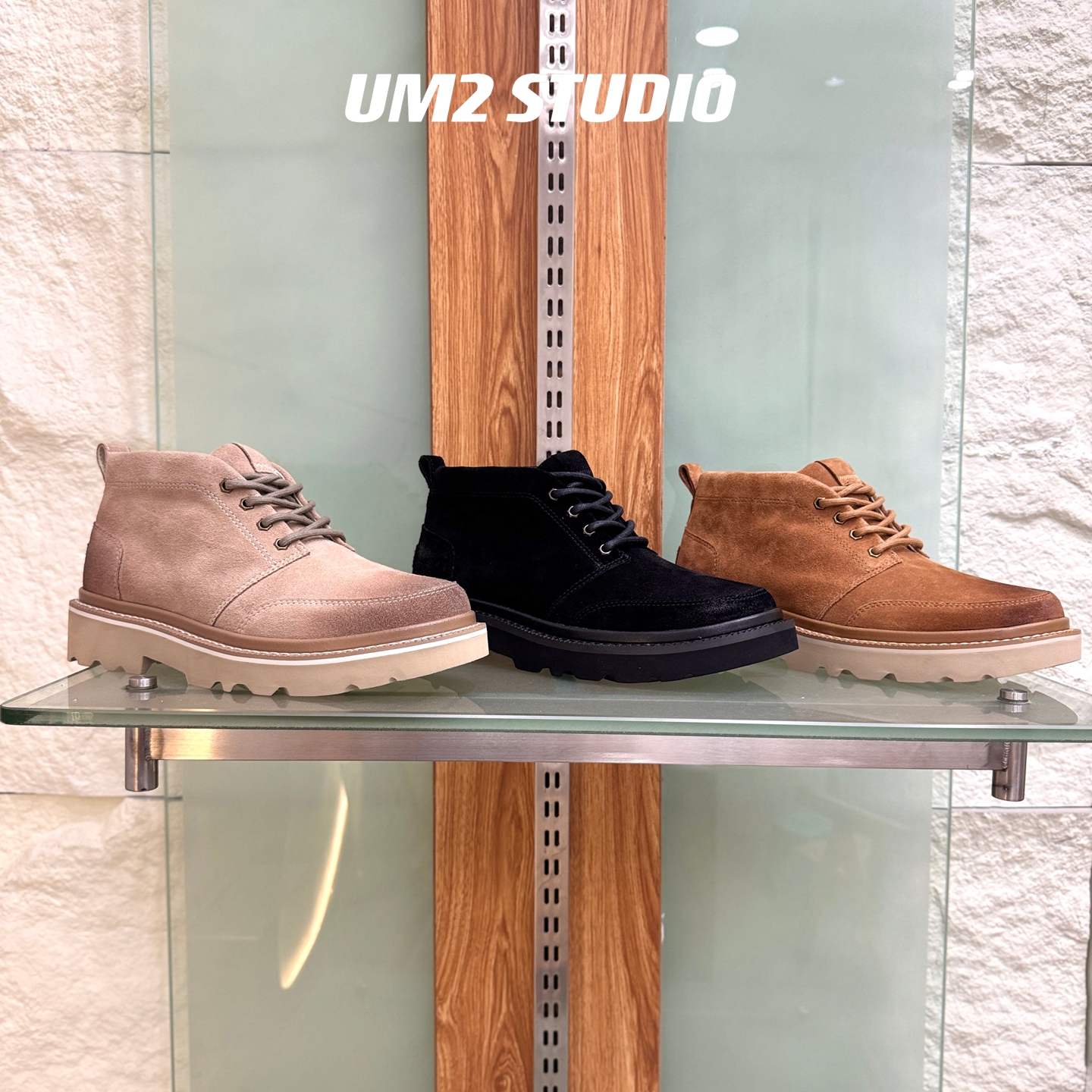 做旧擦色男靴加绒厚底雪地靴男士