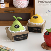 可爱创意水果香薰摆件室内卧室家用女生淡香香氛车载汽车固体香膏