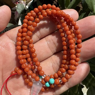 6401原矿保山大水沟料手串手链满肉柿子红无胶无优化 带证书