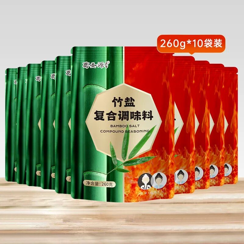 葛圣源一烤竹盐复合调味料井矿盐无碘无抗结剂健康竹盐家用食用盐