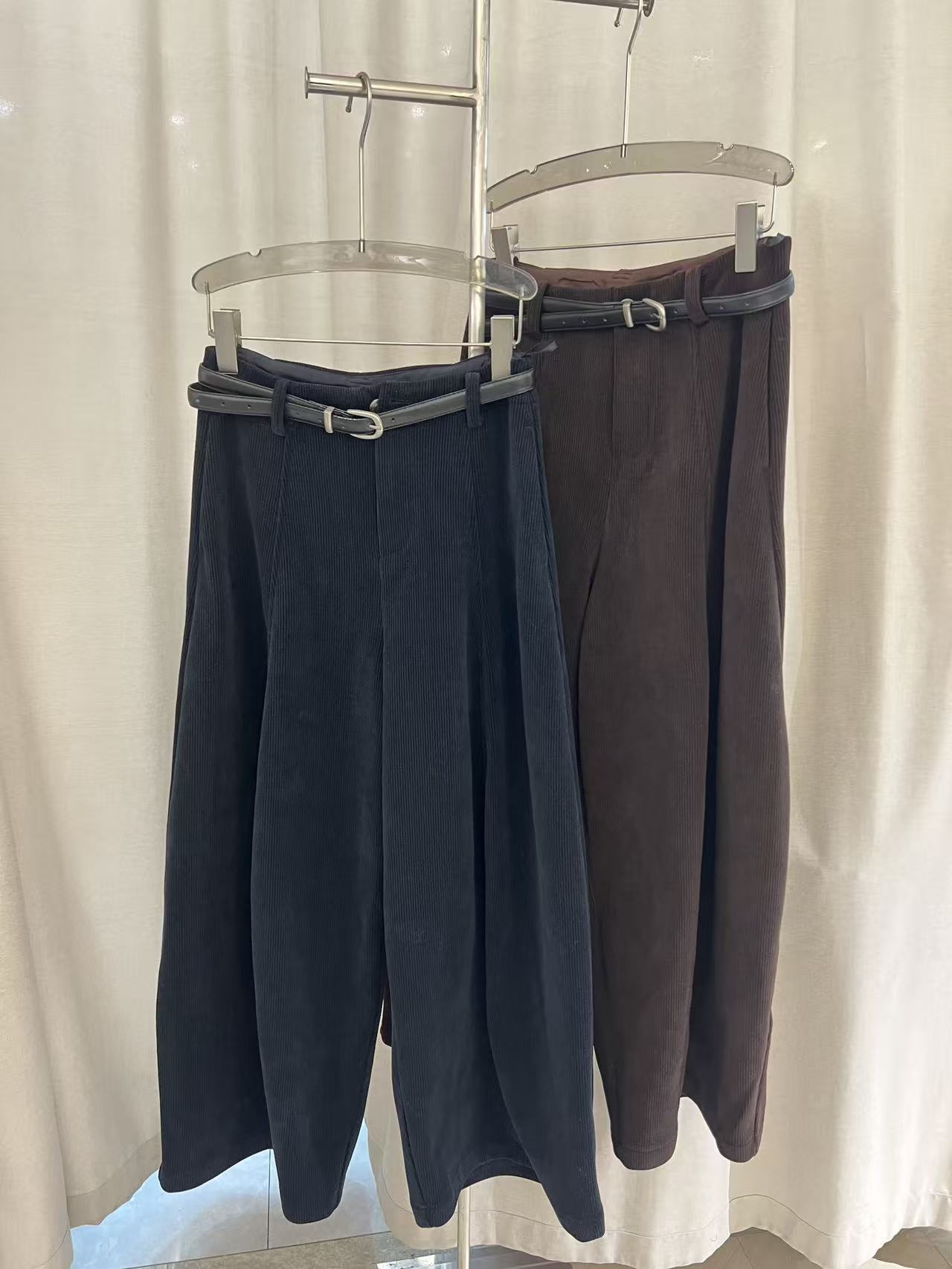 2025新款时尚百搭高腰显瘦纯色柔软舒适长袖西装裤