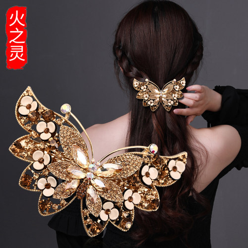 高级顶夹夹子饰品水钻一字夹发卡