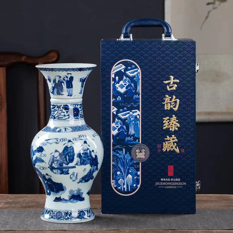 高档青花空酒瓶藏酒专用密封酒壶2斤5斤装景德镇陶瓷酒坛酒罐,餐饮具,家用酒壶,淘宝优惠券,粉丝福利购,淘宝优惠卷