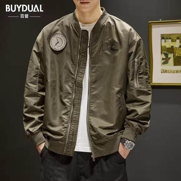 春季美式飞行员夹克外套男潮牌休闲新款春秋款加棉加厚棒球服上衣
