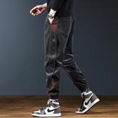 子男士 秋冬2025新款 痞帅宽松工装 雷茨潮牌撞色拼接灯芯绒裤 休闲裤