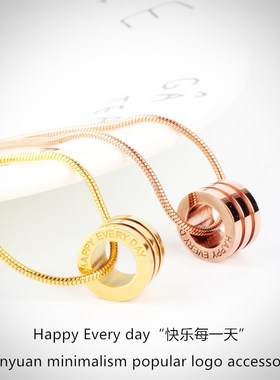 幸运男士韩版时尚风钛钢首饰品