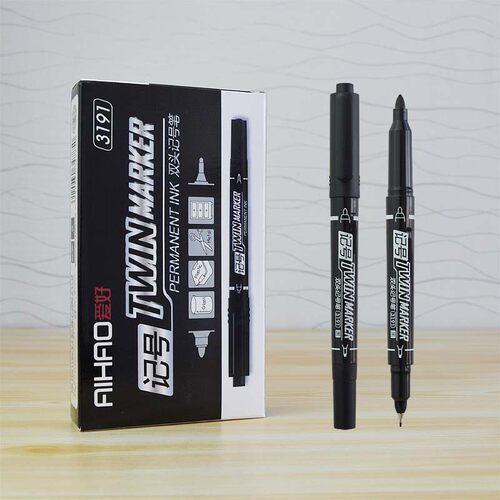 爱好记号笔学生用双头勾线笔