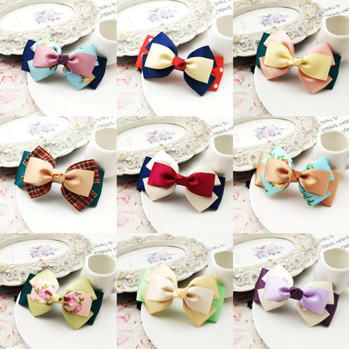 顶夹缎带甜美蝴蝶结发夹超级福利