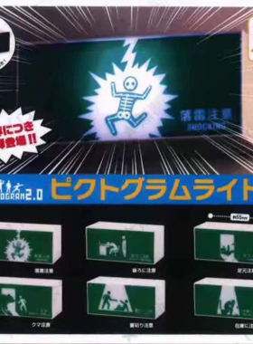 现货 日本IP4 带电发光应急紧急出口标志灯箱第3弹 摆件 扭蛋