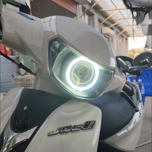 雅马哈巧格i125大灯改装 总成巧格i配件车灯LED透镜天使眼JOGi125