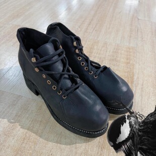 暗黑系带鲨鱼德比鞋男款鬼帝2091厚底增高休闲皮鞋毒液犀牛乐福鞋