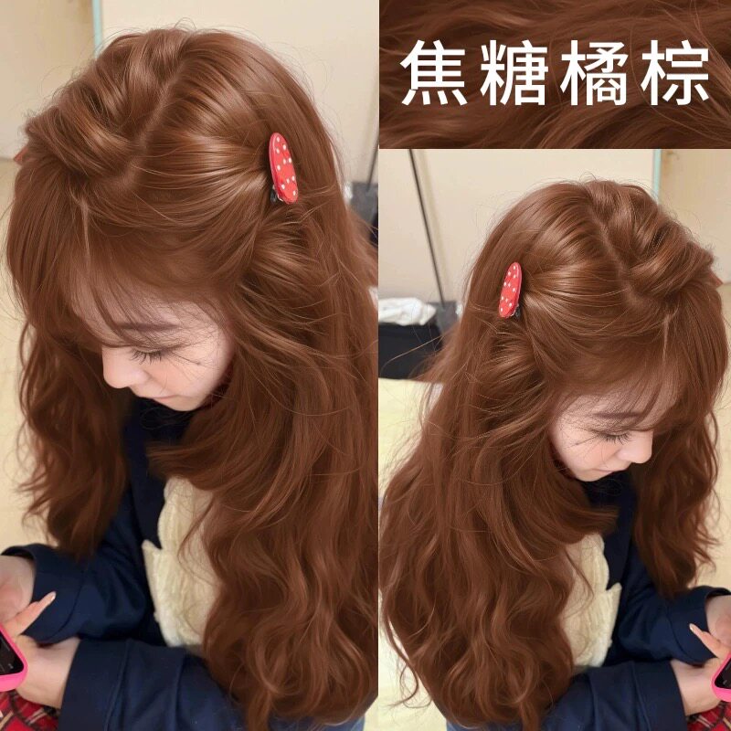 焦糖橘棕色染发剂植物天然刺无激纯正品牌2025流行染头发膏女泡沫