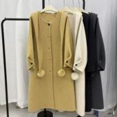 ZY羊绒大衣2025秋冬新款 双面羊绒大衣女中长款 宽松羊毛呢外套