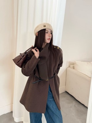 ZY羊绒大衣2025秋冬新款双面羊绒大衣女中长款披肩斗篷羊毛呢外套