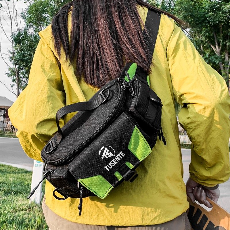 2025年新款大容量多口袋潮牌时尚百搭腰包男休闲骑行斜挎包女背包,箱包皮具/热销女包/男包,男士包袋,淘宝优惠券,粉丝福利购,淘宝优惠卷