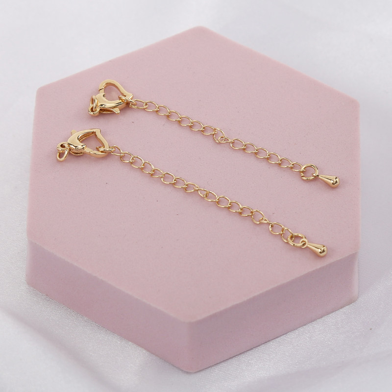 14K EXTENSION CHAIN EXTENDED CHAIN BUCKLE TAIL CHAIN HANDMADE DIY JEWELRY MATERIAL HANDMADE JEWELRY BRACELET NECKLACE ADJUSTMENT CHAIN