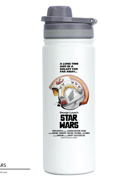 星战主题原创316不锈钢保温杯便携白色简约大容量茶水杯男女学生