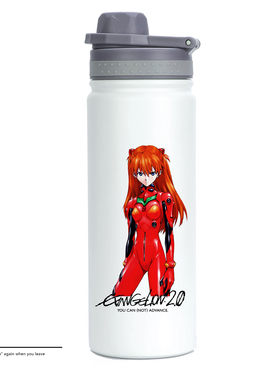 EVA龙珠阿拉蕾动漫316不锈钢保温杯便携白色简约大容量水杯壶男女