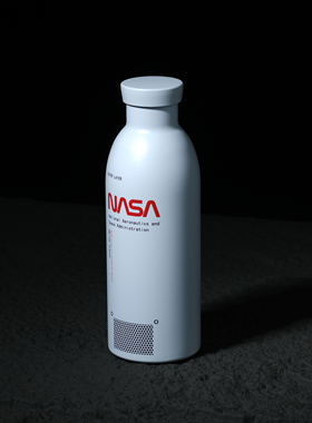 定制NASA可乐杯304不锈钢保温杯白色简约款男女通用便携水杯