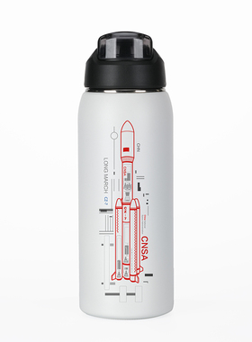 定制cnsa宇航员原创316不锈钢保温杯吸管直饮两用便携大容量水杯