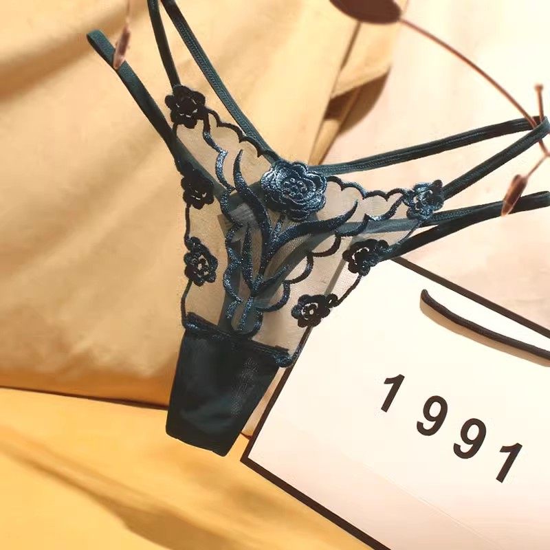 丁字裤女内裤红色本命年无痕情调蕾丝丁裤透视诱惑时尚内衣夏新款