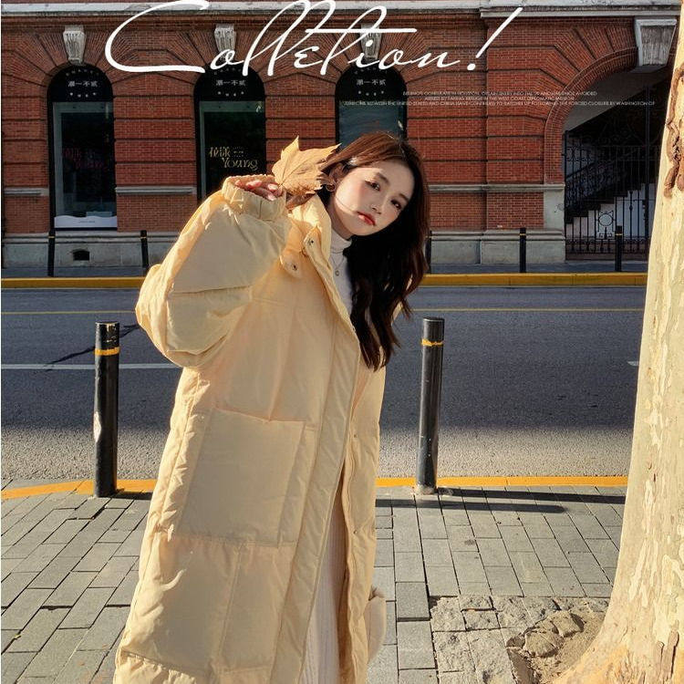 【YF专享】羽绒棉服女中长款2025年冬季新款韩版棉衣加厚过膝棉袄