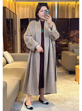 录途大码女装2024新款58015睡袍式大衣