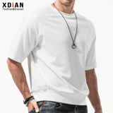 Белая футболка с коротким рукавом, приятная телу толстовка, свободный крой