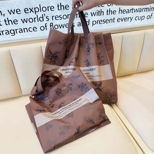 袋购物袋礼物袋磨砂袋定制 包装 复古老花塑料手提袋加厚服装 袋服装