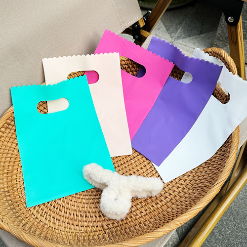 纯色磨砂袋小号塑料袋购物礼品袋