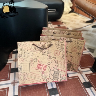 纸袋定制LG 礼品袋礼物袋可爱包装 卡通纸袋手提袋牛皮纸服装 袋童装