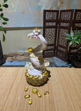 常仙蟒蛇摆件蛇仙娘娘佛堂口神像五大仙招财摆饰家居装饰摆件