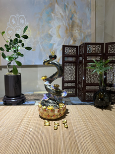 常仙蟒蛇真身像摆件堂口灵蛇神像招财装饰摆件原创手办佛堂