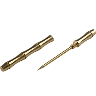 瑞象 竹节烟片针黄铜/烟针香插孔清理隔火空熏打孔针炭针香道具