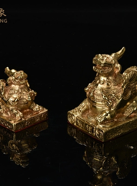 瑞象铜貔貅摆件一对纯铜家居装饰品客厅工艺品摆设办公室风水摆件