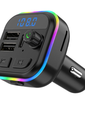 车载蓝牙MP3免提通话汽车FM发射器QC3.0双USB车充音乐播放器