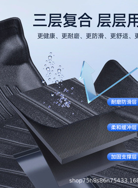 专用奔驰A级/B级/C级/E级/S级/R级/G级一体成型全包围TPE汽车脚垫