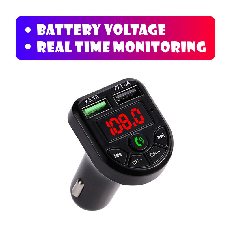 车载蓝牙MP3播放器充电器支持U盘TF卡播放无损音乐FM发射器无线