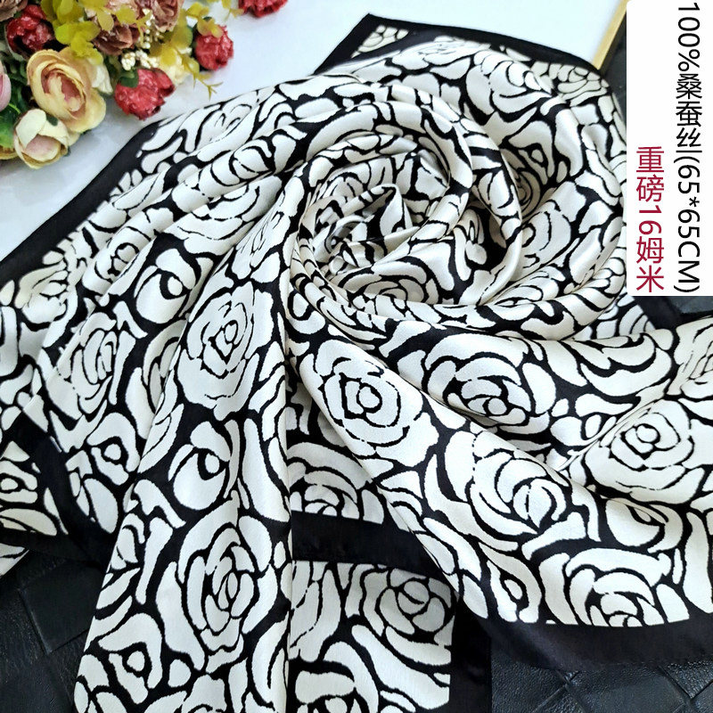 70真丝中方巾100%桑蚕丝春秋百搭民族风围巾丝绸装饰女士2026新款