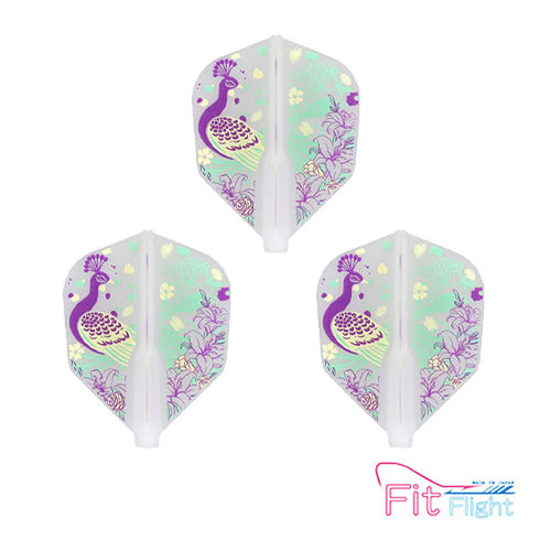COSMO DARTS Fit Flight杉目优美子小方形加厚飞镖翼孔雀AIR镖叶